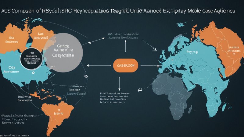 AES, RSA, kryptering, mobile applikasjoner, cybersikkerhet, databeskyttelse, sikkerhetssammenligning